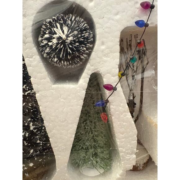 Department 56 Large Set Village Accessories Many Pieces Trees Lights Figurines - Picture 13 of 14